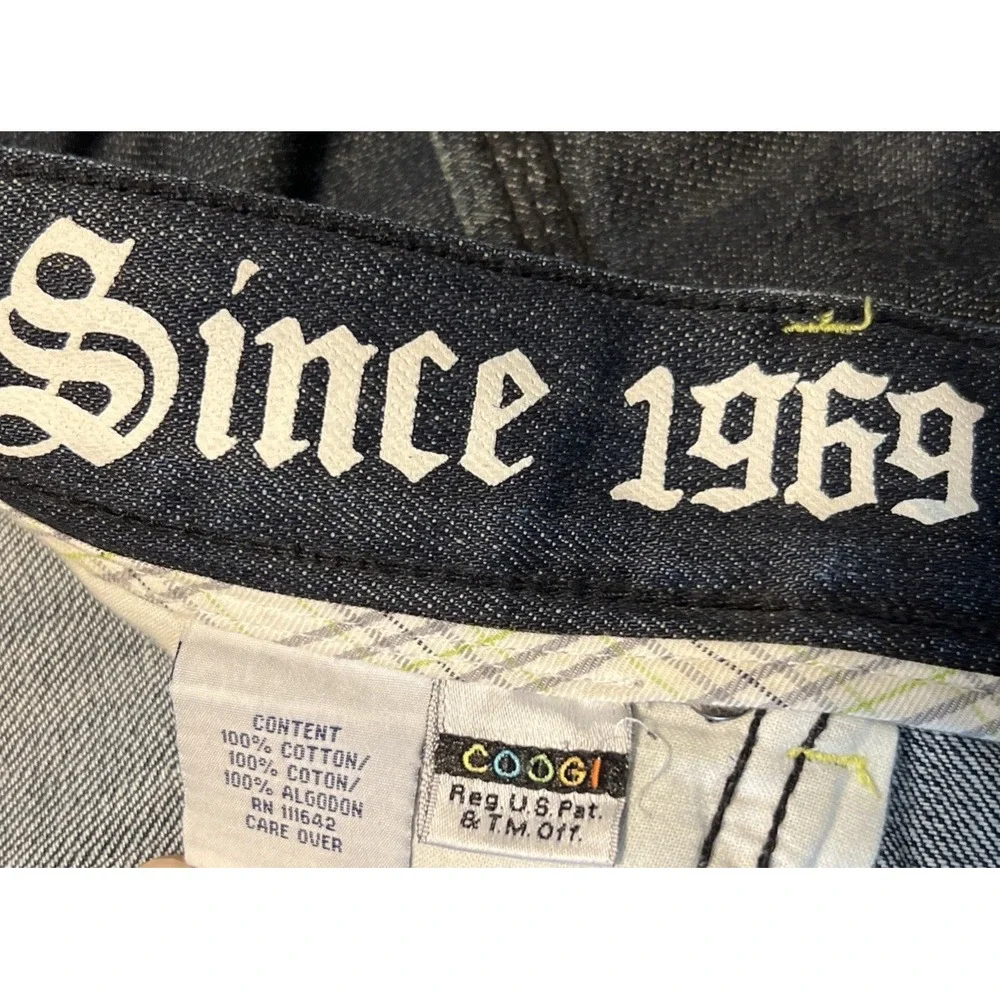 Coogi Dark Wash Wide Leg Y2K Baggy Skater  Jeans, JNCO Style, Size 44x35 (46x35)